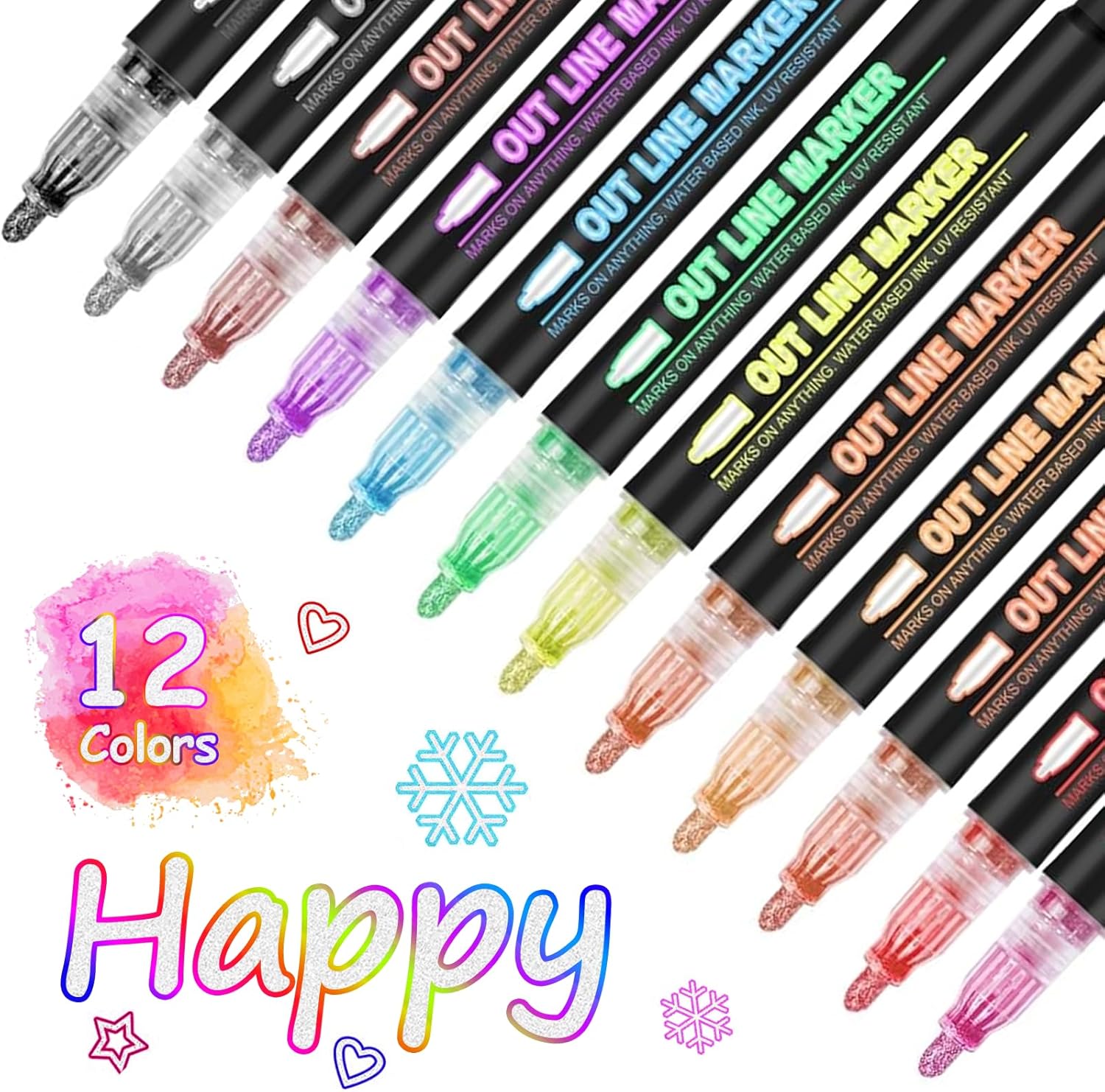 Outline Magic Markers - Pack of 12