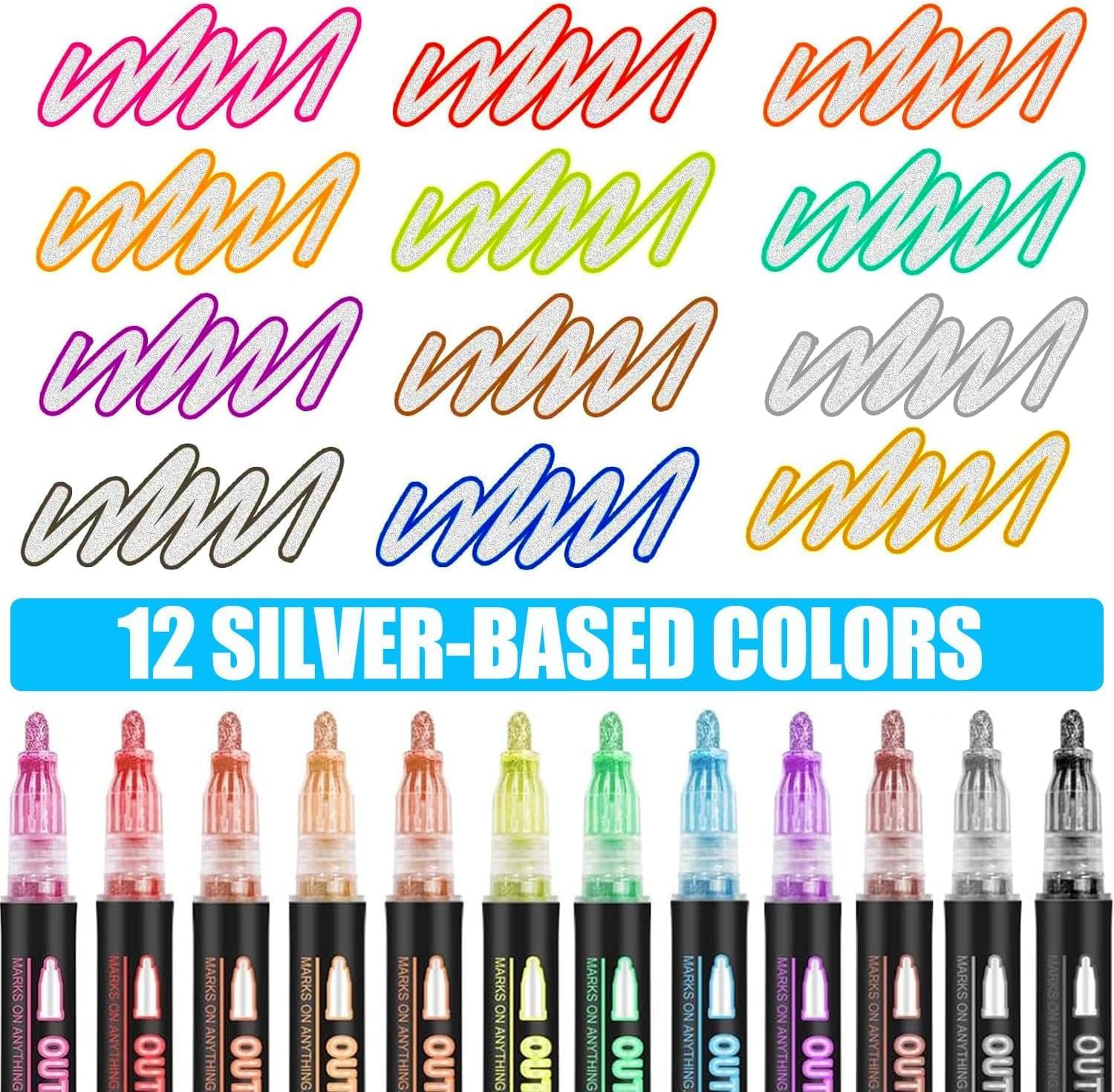 Outline Magic Markers - Pack of 12