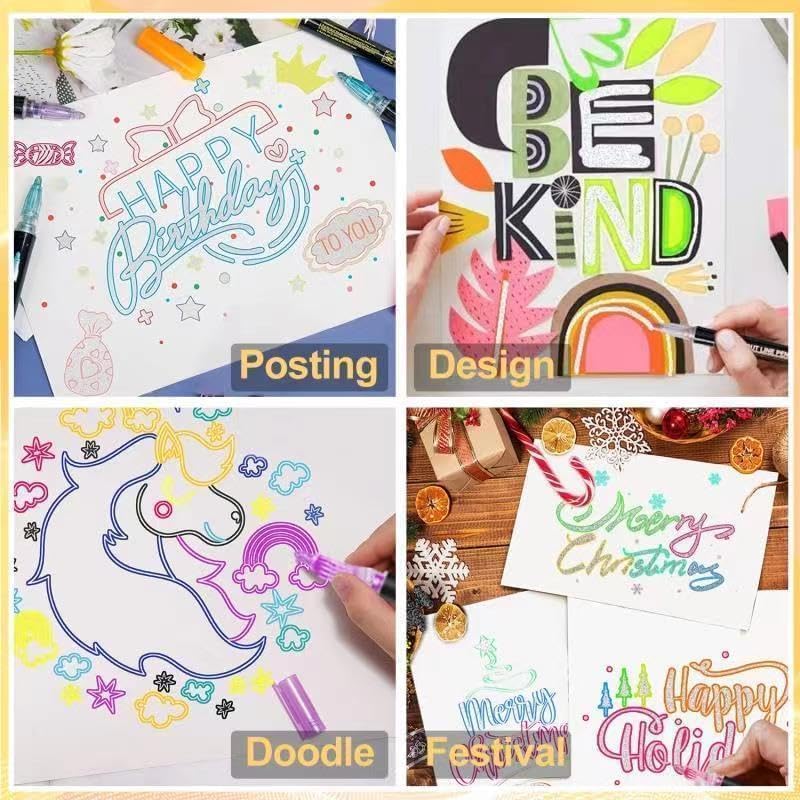 Outline Magic Markers - Pack of 12