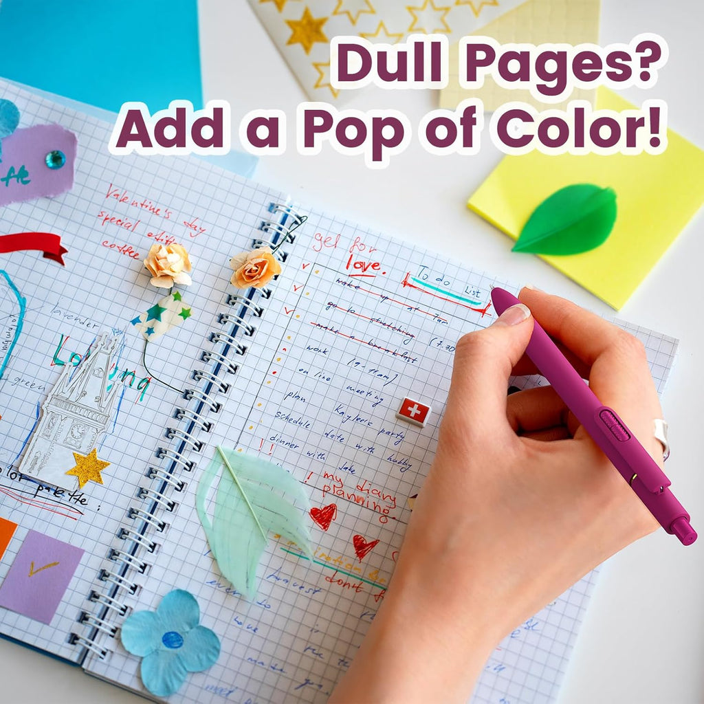 RetroColor Gel Pens - Pack of 8
