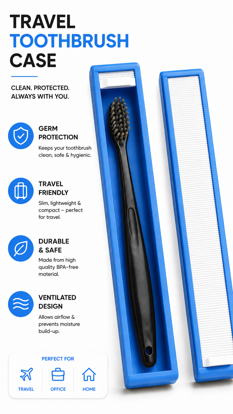 Travel Toothbrush Case – Clean, Compact & Convenient - Pack of 2