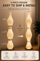 Modern Ribbed Floor Vase